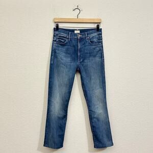 MOTHER Rascal Ankle Slit Flip Jeans Double Shot Espresso HR Straight